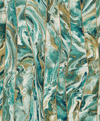 Glossy Turquoise Tranquility Abstract Wallpaper.