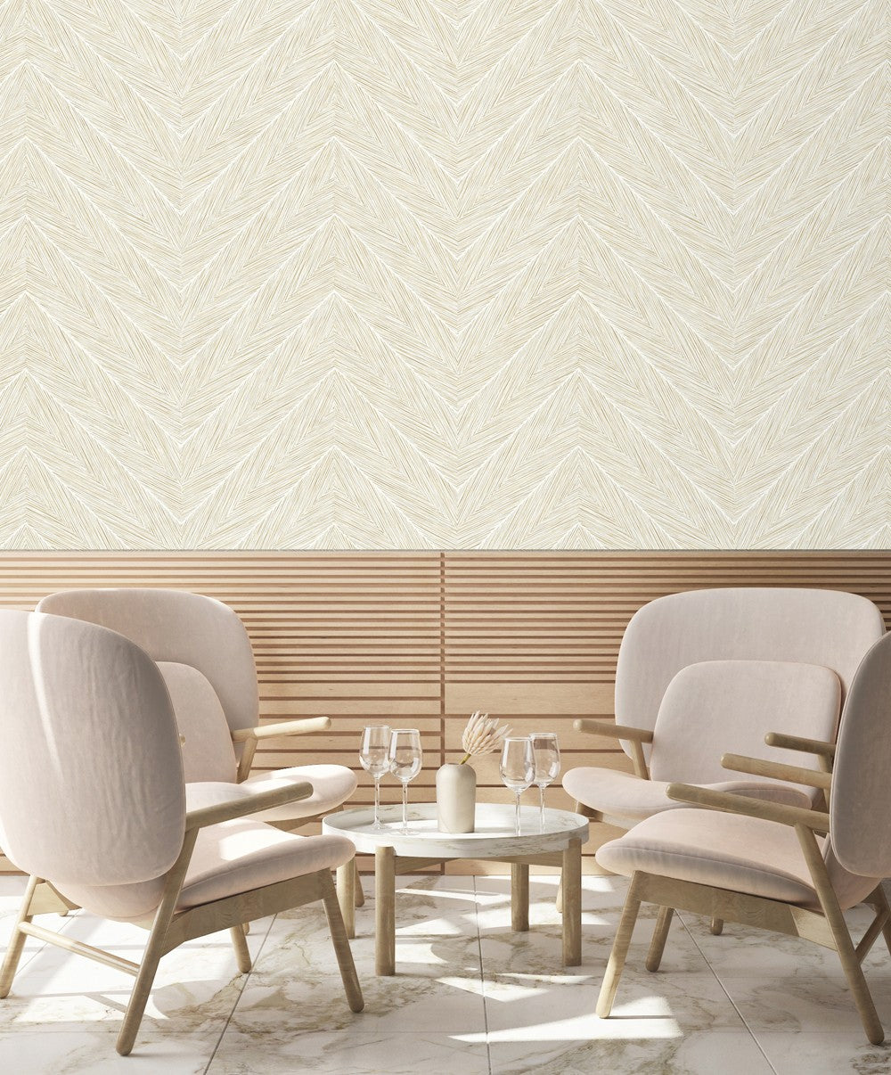 Ivory Interlock Off-White Texture Wallpaper