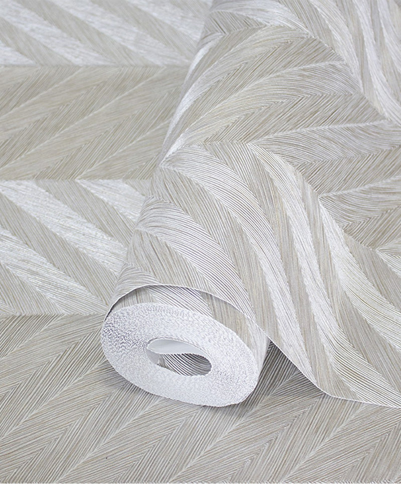 Ivory Interlock Off-White Texture Wallpaper