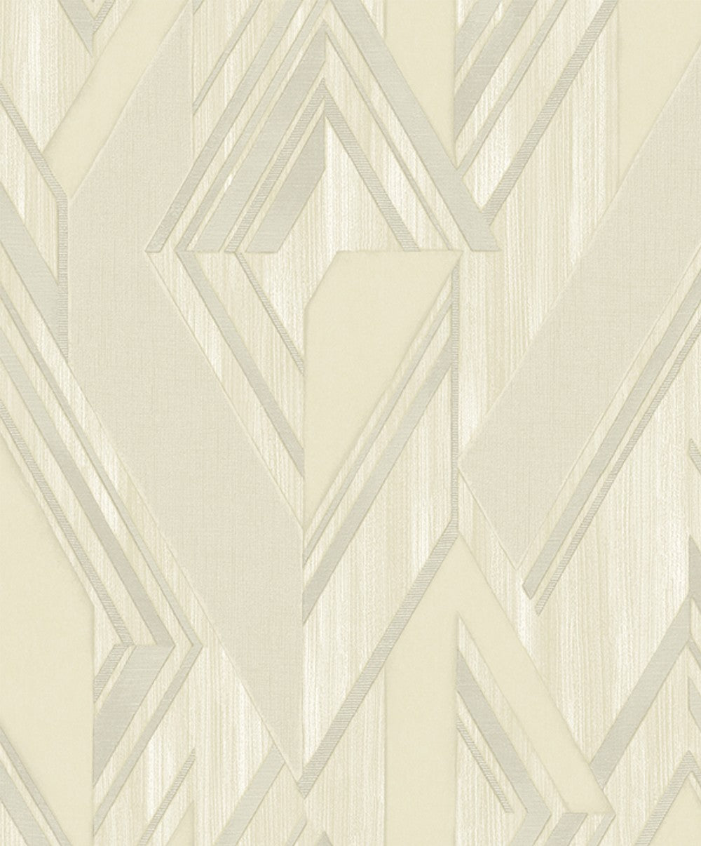 Diamond Octagon Beige Geometric Wallpaper