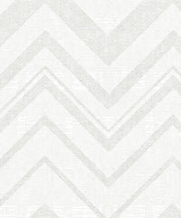 White Wave Geometric Wallpaper.