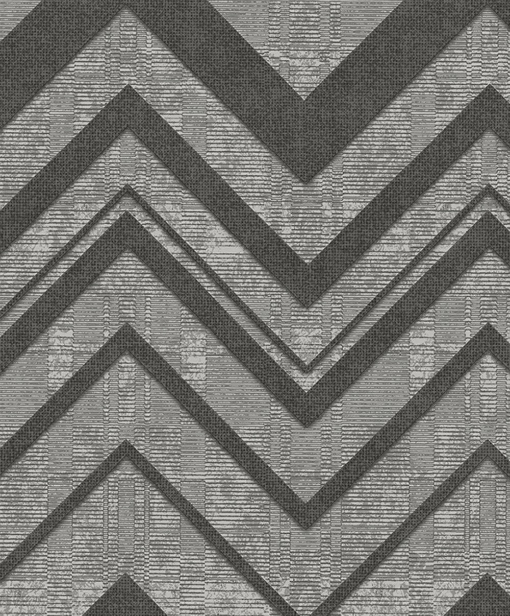 Prism Wave Grey Geometric Wallpaper.