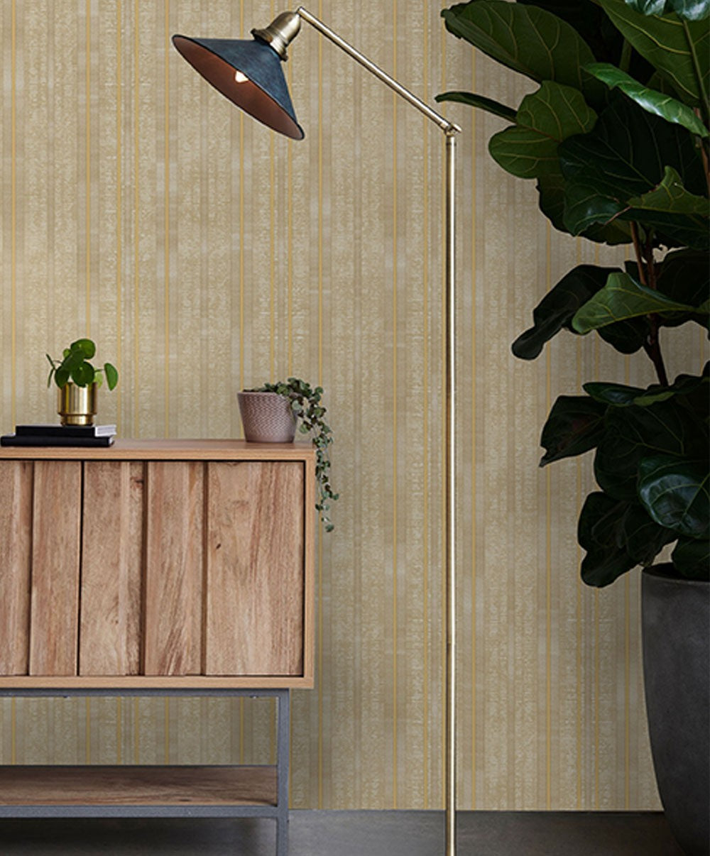 Classic Sandstone Stripes Wallpaper.