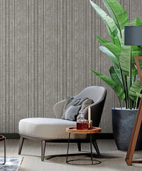 Embossed Neutral Lines Stripes Wallpaper.