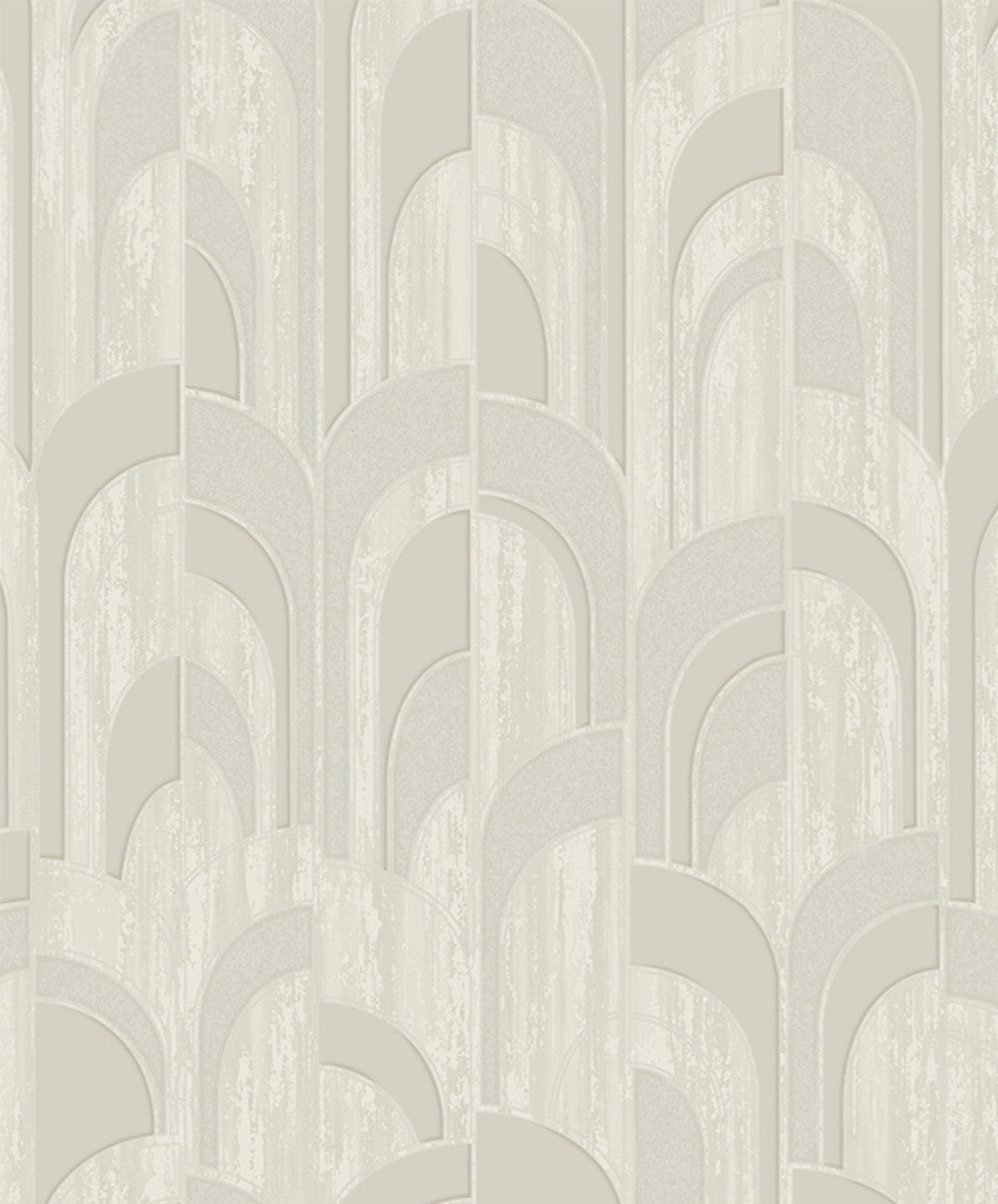 Ivory Off -White Illusion  Wallpaper.