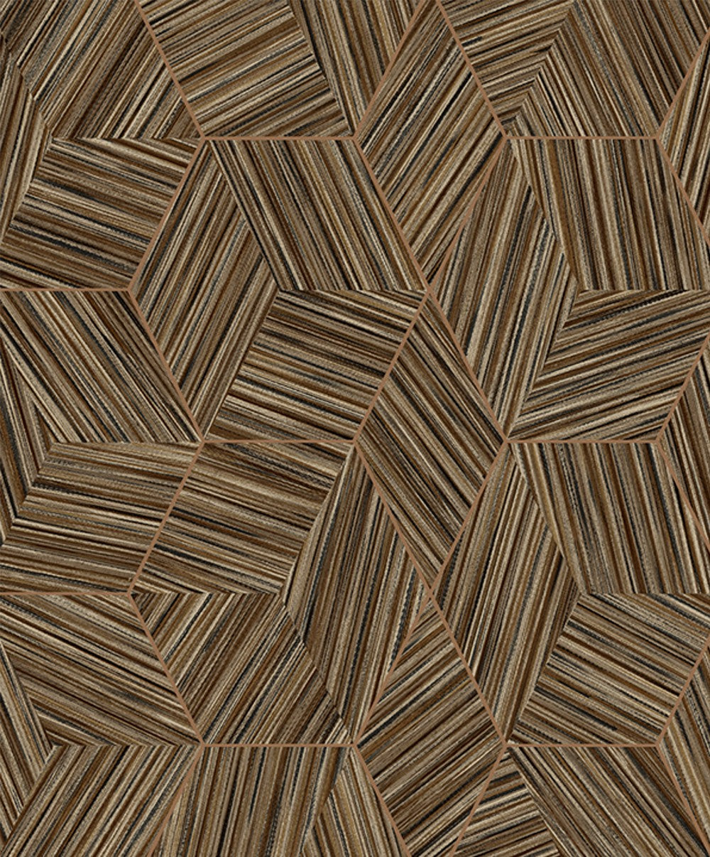 Modern Copper Symmetry Abstract Wallpaper