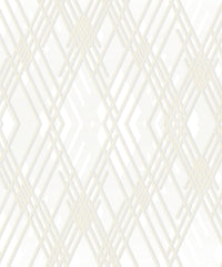 Criss Crossed Off White Ivory Geometric Wallpaper for walls