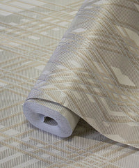 Criss Crossed Beige Trellis Geometric Wallpaper