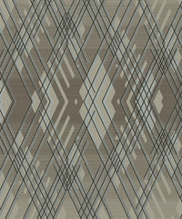 Criss-Crossed Grey Trellis Geometric Wallpaper.