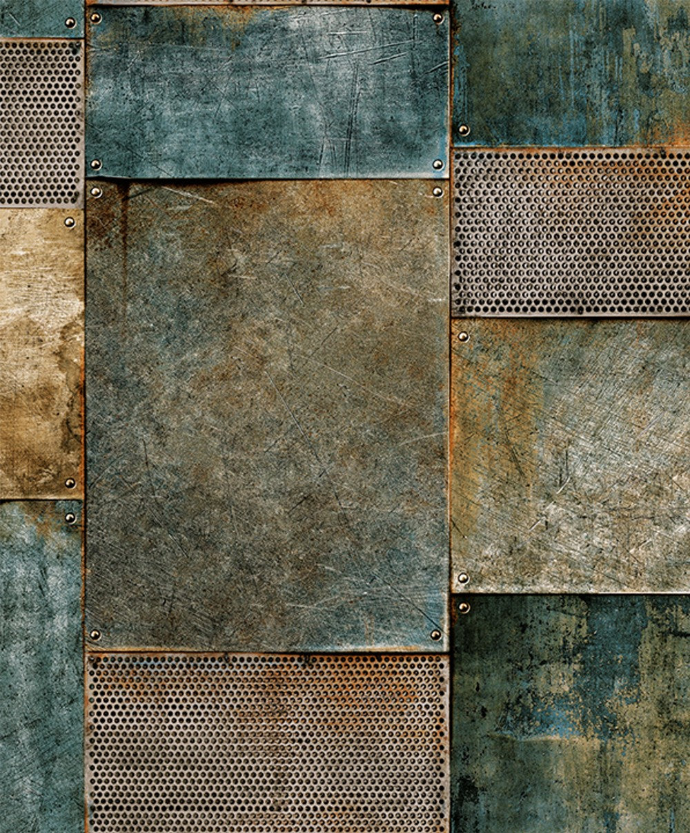 Oxidised Copper Teal Style Wallppaer