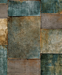 Oxidised Copper Teal Style Wallppaer