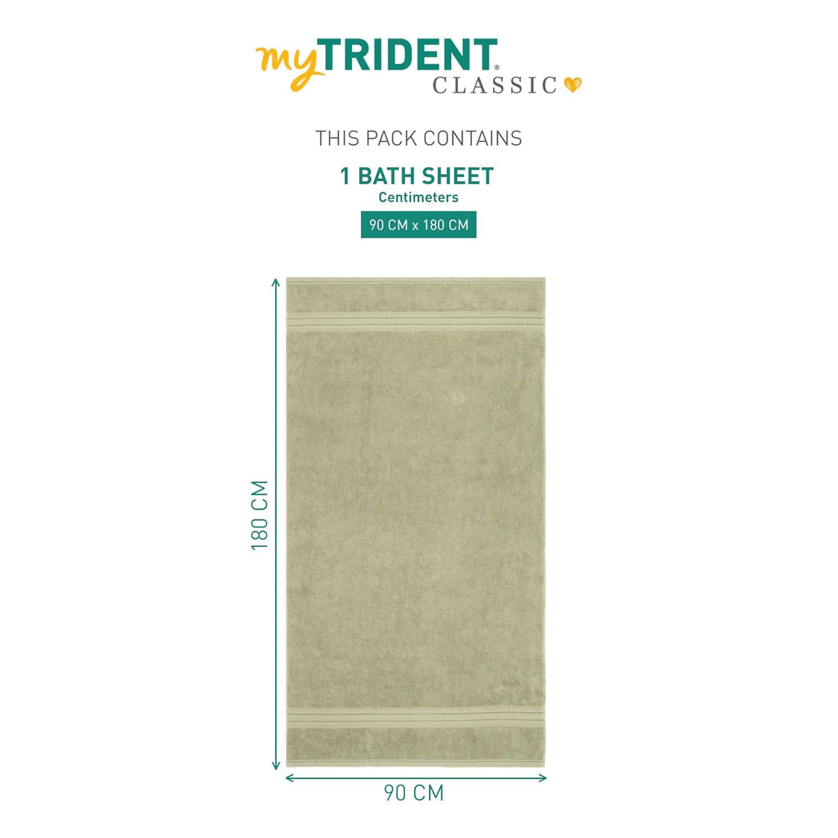 MYTRIDENT Bath Towel for Men Large Size, Cotton Bath Towel for Women, Classic Towel, 525 GSM 100% Cotton Towel for Bath, Bathsheet Nature Green