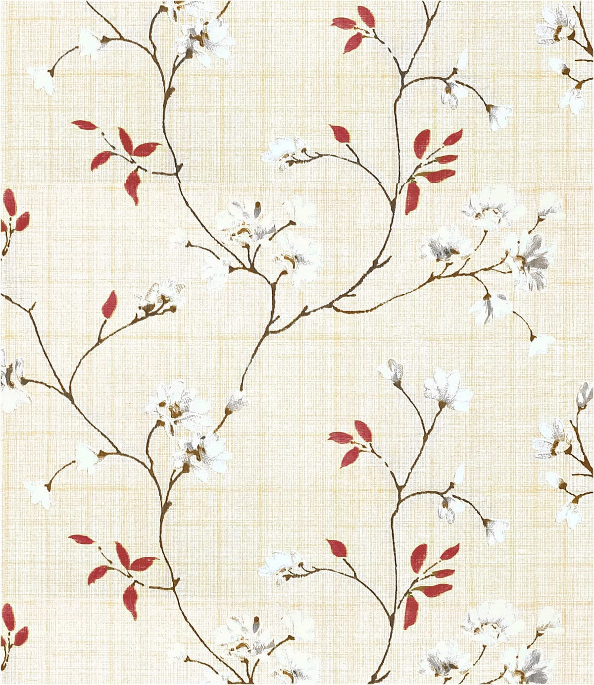 Self Adhesive Wallpaper Waterproof Vinyl Stickers PVC Wall Papers (18''inches x 120'' inches) (Beige Flower)