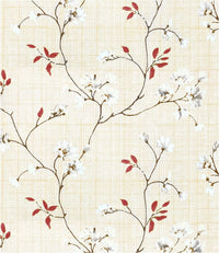 Self Adhesive Wallpaper Waterproof Vinyl Stickers PVC Wall Papers (18''inches x 120'' inches) (Beige Flower)