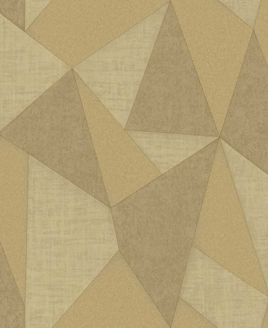 Geometric Hot Emboss Gold Wallpaper