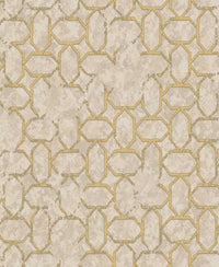 Luxury copper embossed geometric Wallpaper