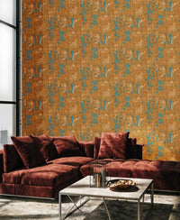 Antique abstract embossed Wallpaper