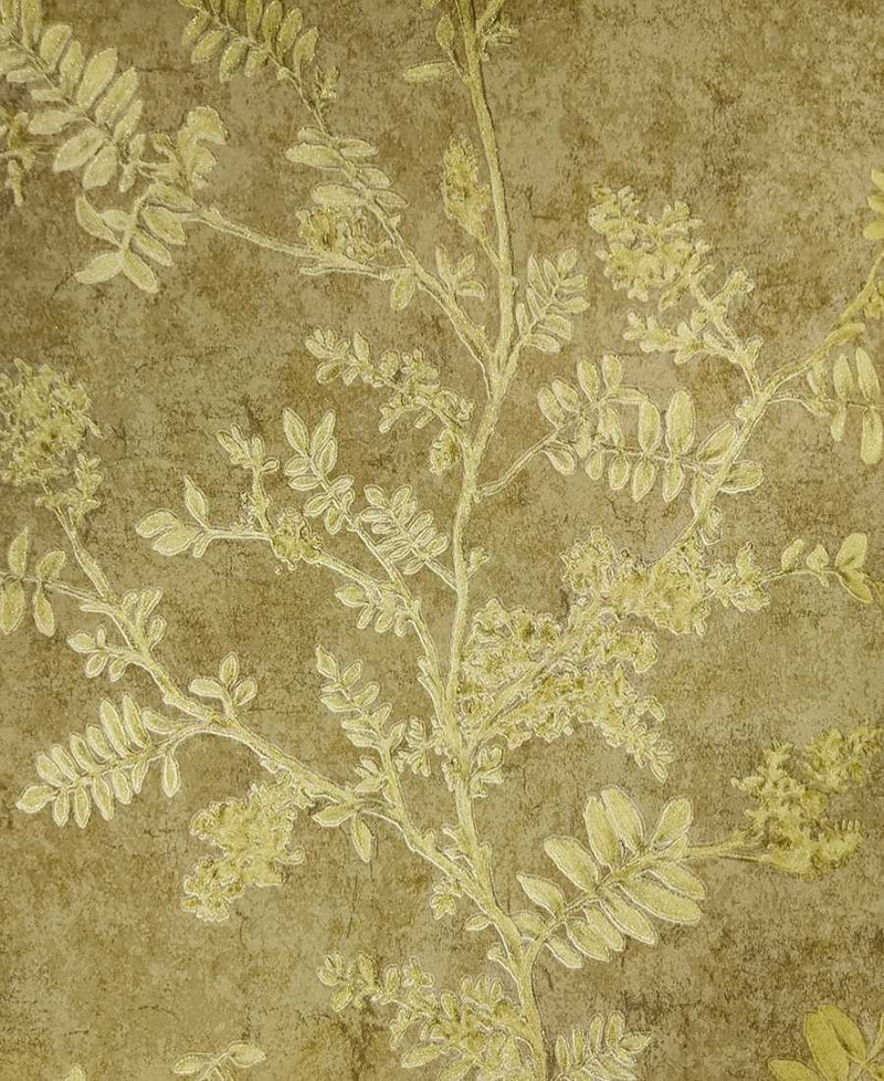 Dark beige floral  Wallpaper