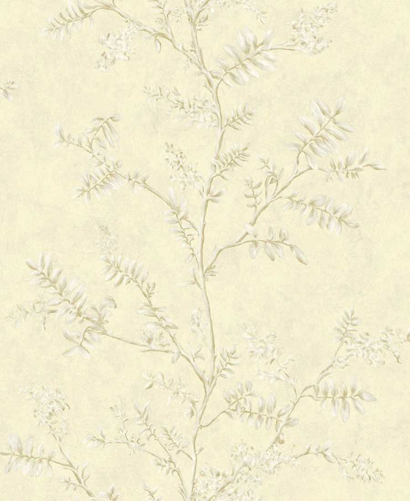 Rose gold slitted fern floral Wallpaper