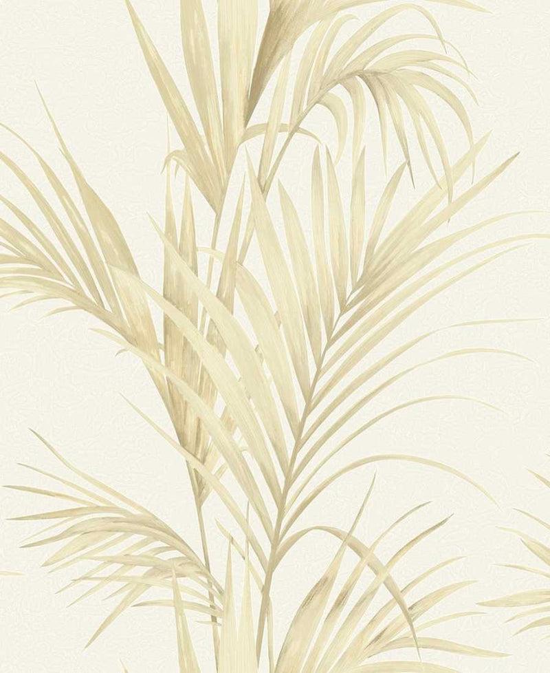 Botanical living beige palm Wallpaper