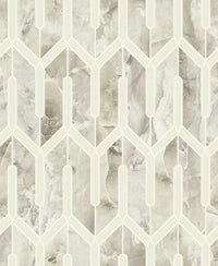 Grey geometric hexagonal Wallapaper