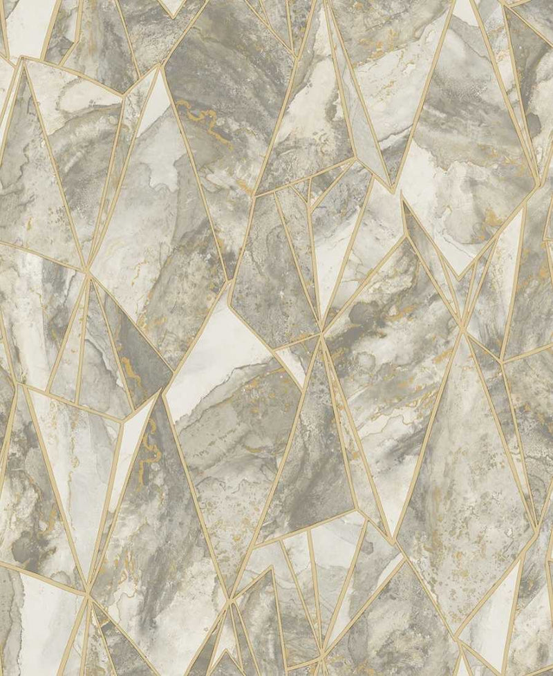 Diamond Decor grey marbled Wallpaper