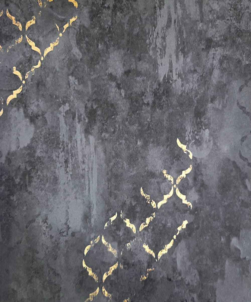 Gray Textured Golden Mix Lisbon Wallpaper 57 Sq.ft Roll for Wall Decor