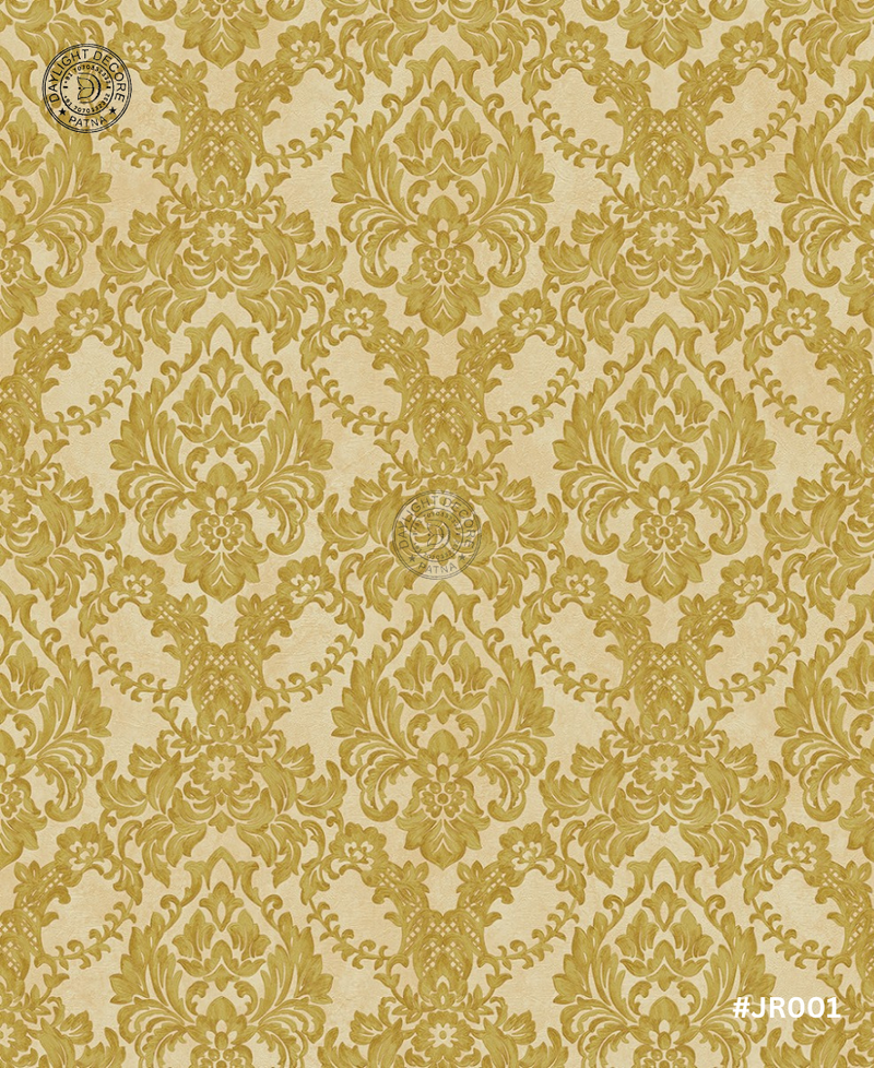 Jupiter JR001 Damask Beige Texture Golden Jupiter Wallpaper Decor