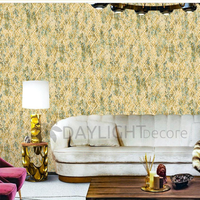 Texture Golden Beige Mix Wallpaper Roll for Wall Covering Living Room, Bedroom Wall Tejas