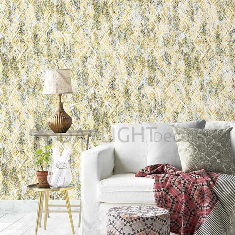 Texture Cream Mix Golden Wallpaper Roll for Wall Covering Living Room, Bedroom Wall Tejas