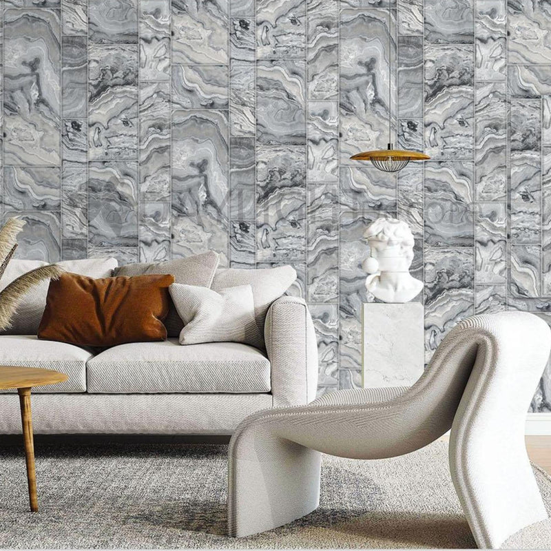 near wallpaper shop, Stone Marvel Design Gray & Silver Design Wallpaper Premium Quality Wallpaper for Wall Use Wall Covering Living Room, Bedroom, Kids Room, Office etc. Roll Qty 55 Sq.ft
