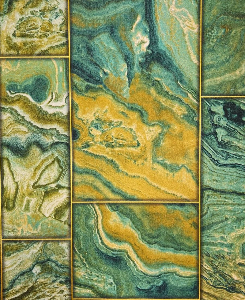 Stone Marvel Design Yellow & Green Mix colour Design Wallpaper Premium Quality Wallpaper for Wall Use Wall Covering Living Room, Bedroom, Kids Room, Office etc. Roll Qty 55 Sq.ft