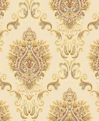 Excel Damask Design Beige Color Wallpaper Roll for Covering Living Room, Bedroom Walls 57 Sqft