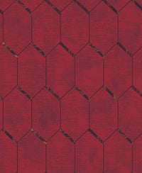 Excel Geometric 3D Design Red Color Wallpaper Roll for Covering Living Room, Bedroom Walls 57 Sqft