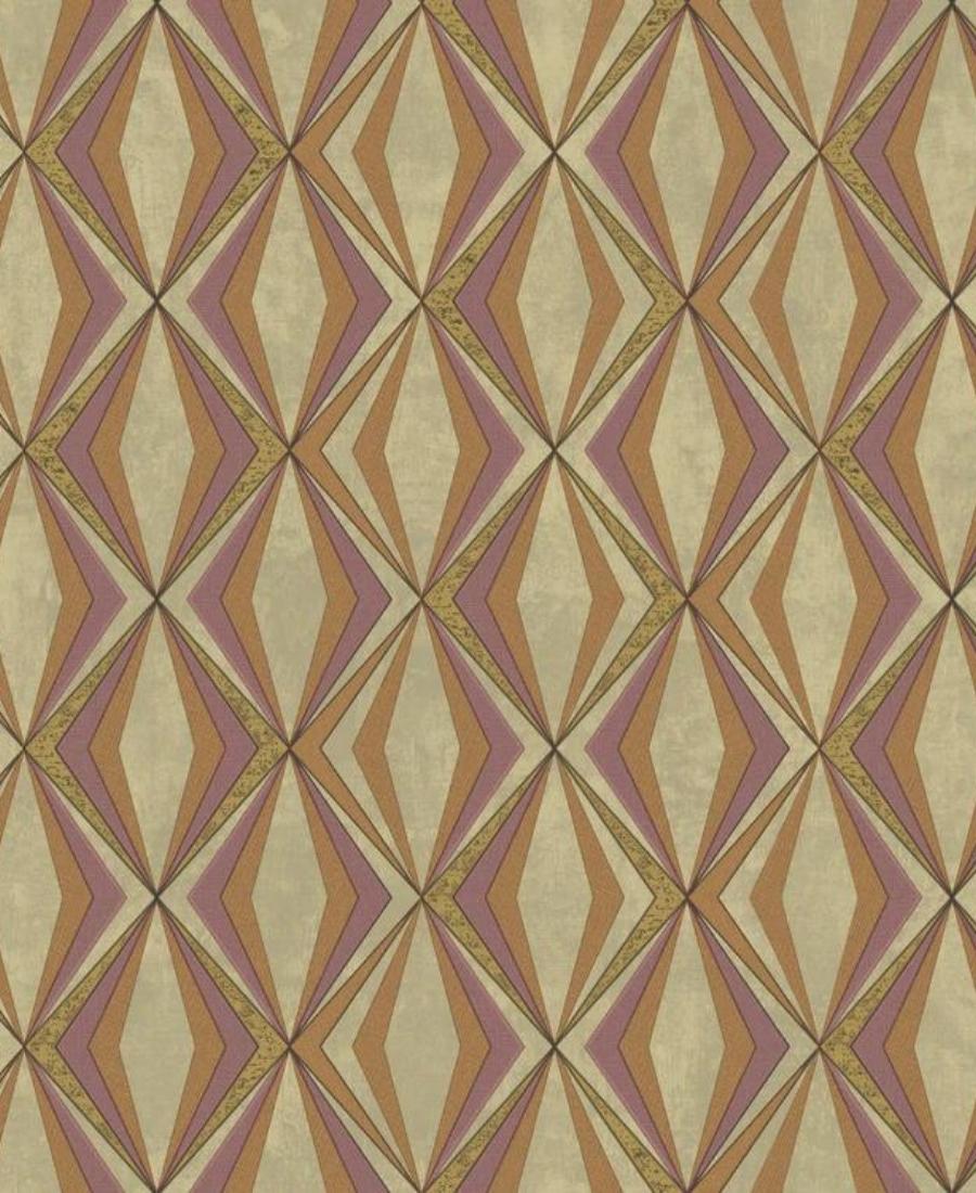 3D Geometric Pink & Beige Color Wallpaper Roll for Covering Living Room, Bedroom Walls 57 Sqft