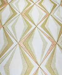 3D Geometric Cream Color Wallpaper Roll for Covering Living Room, Bedroom Walls 57 Sqft