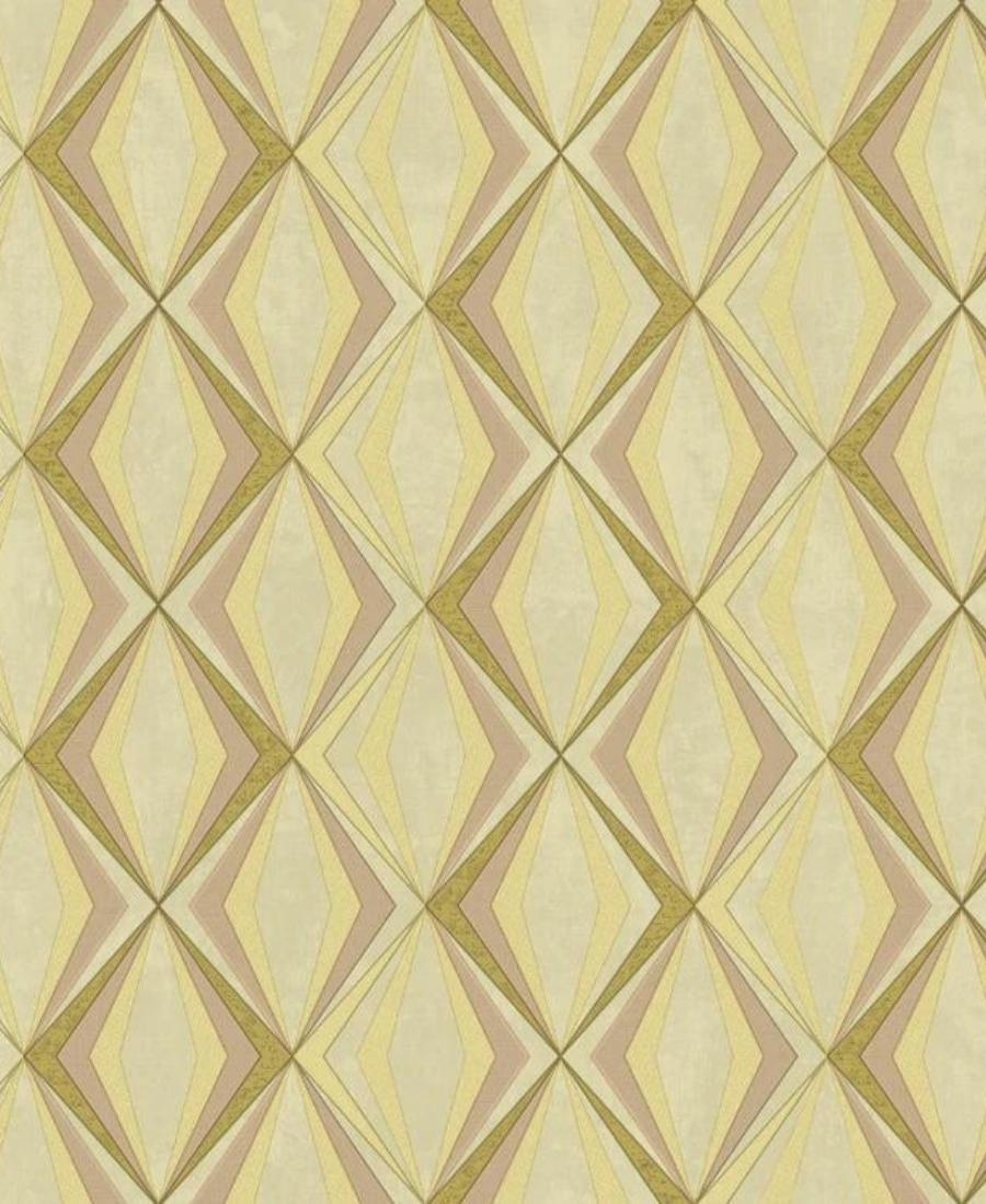 3D Geometric Cream Color Wallpaper Roll for Covering Living Room, Bedroom Walls 57 Sqft