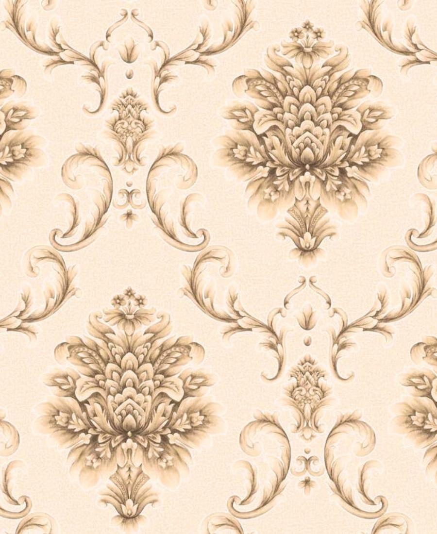 Excel Damask Design Beige Background Wallpaper Roll for Covering Living Room, Bedroom Walls 57 Sqft Z107-2