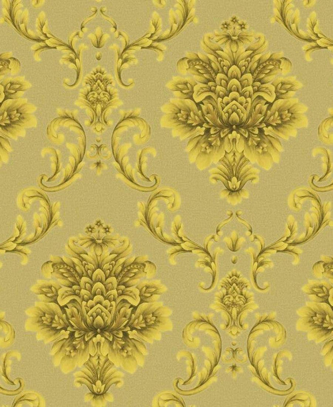 Excel Damask Design, Golden Color Wallpaper Roll for Covering Living Room, Bedroom Walls 57 Sqft