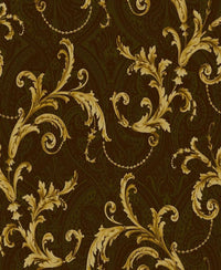 Excel Damask Design Golden & Brown Color Wallpaper Roll for Covering Living Room, Bedroom Walls 57 Sqft