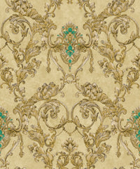 Damask Sparkle Gold 3d Wallpaper