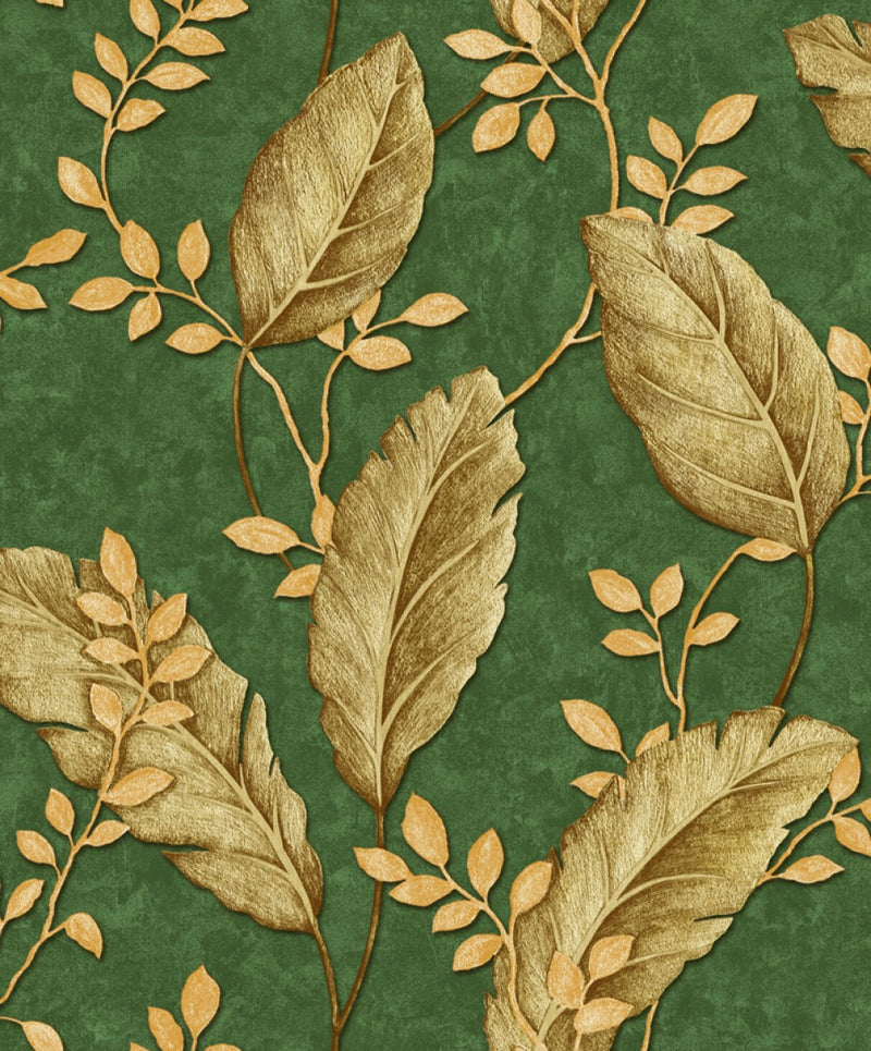 Embossed Floral Green Wallpapers for wall