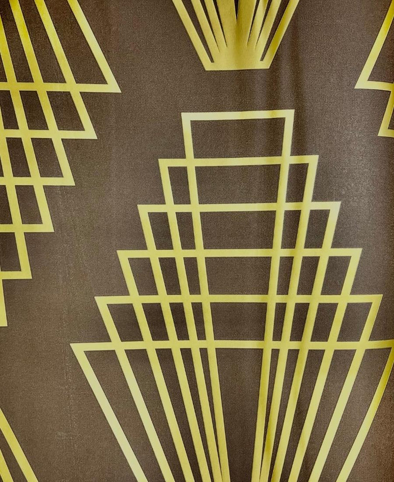Brown Golden Stripes Design Wallpaper FE3051