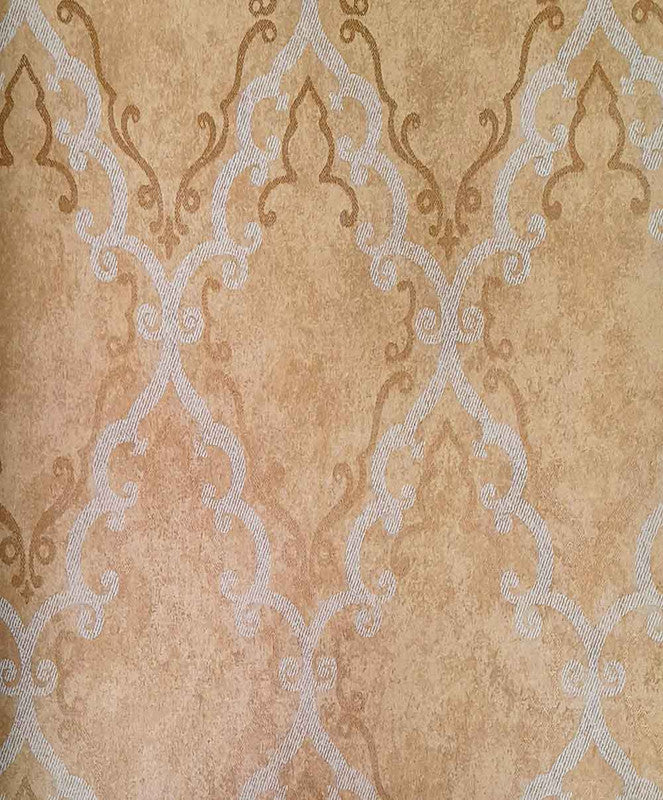 Clasical Damask Copper Wallpaper for Wall STC Wallpaper