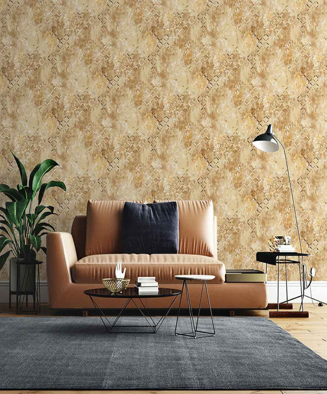 Damask Beige Textured Wallpaper 57 Sq.ft Roll for Wall Decor