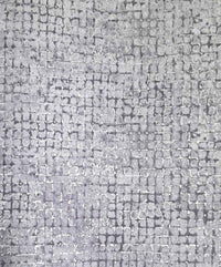 Gray Silver Square Foil Tone Lisbon Wallpaper