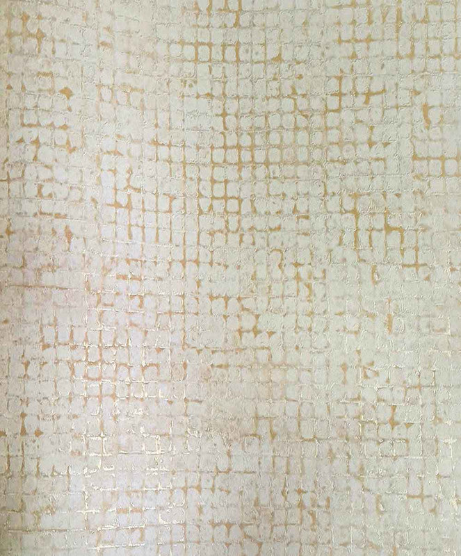 Modern Square Textured Golden Foil Wallpaper