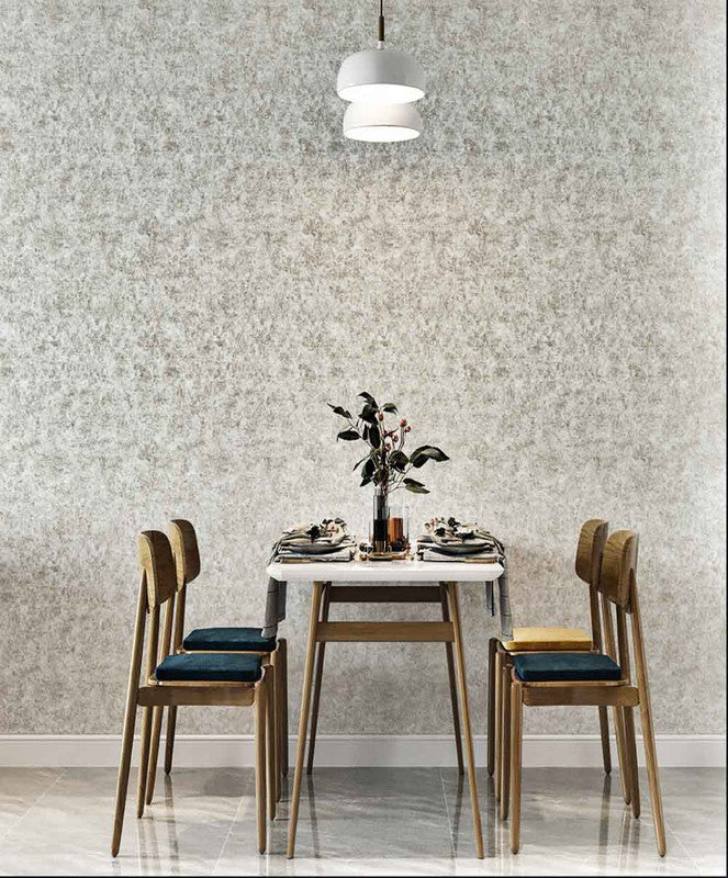 Plain Textured Design Gray Wallpaper for Interior Wall Decor