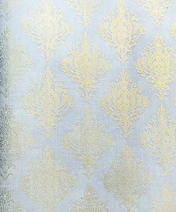 White Damask Premium Wallpaper 57 Sq.ft Roll for Wall Interior